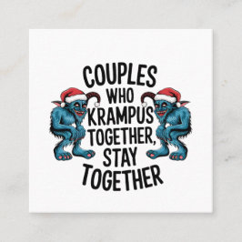 Par som Krampus tillsammans stannar tillsammans XM Fyrkantigt Visitkort
