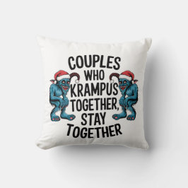 Par som Krampus tillsammans stannar tillsammans XM Kudde