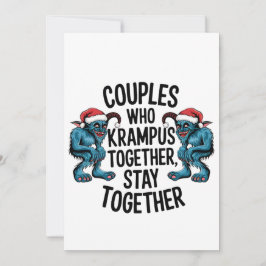 Par som Krampus tillsammans stannar tillsammans XM Tack Kort