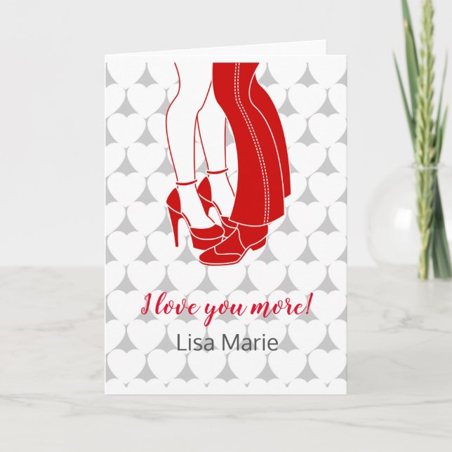 Par som kysser på Alla hjärtans dag Kort (Framsida)