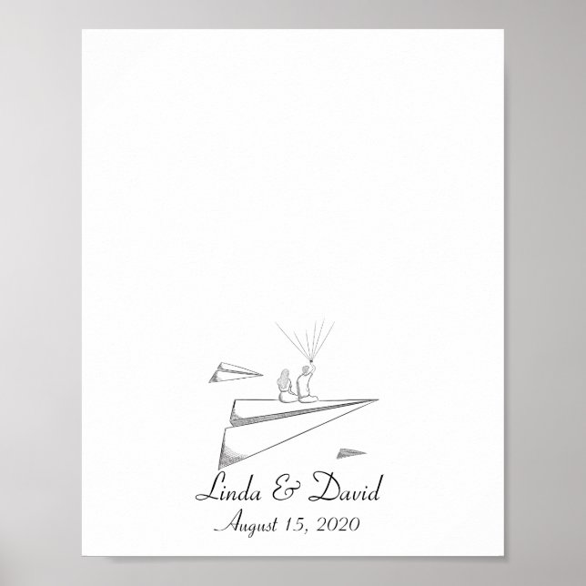 Par som sitter på fingeravtrycksbok för papperspla poster (Framsidan)