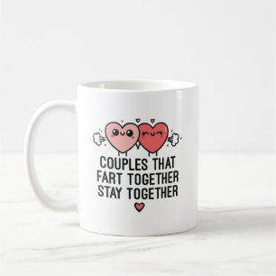 Par som tillsammans håller ihop - roligt kaffemugg