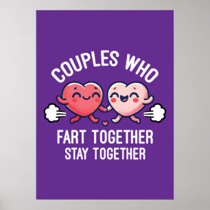 Par som tillsammans håller ihop - roligt poster
