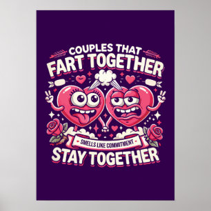 Par som tillsammans håller ihop - roligt poster