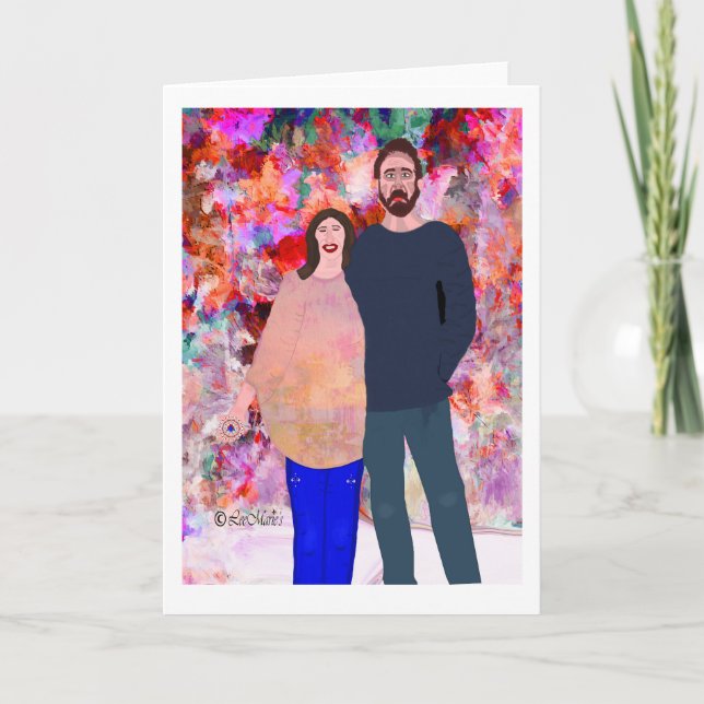 Par stöder LeeMarie's kreativa design Kort (Framsida)
