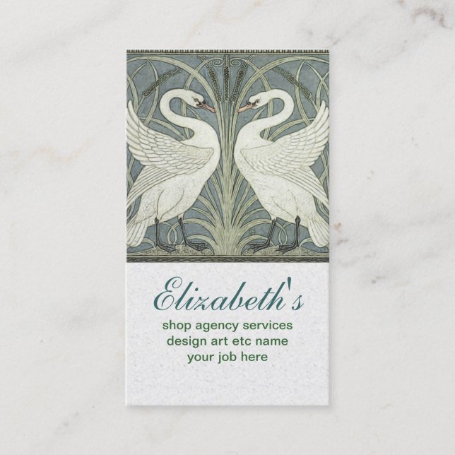 par svanar affärskort visitkort (Framsida)