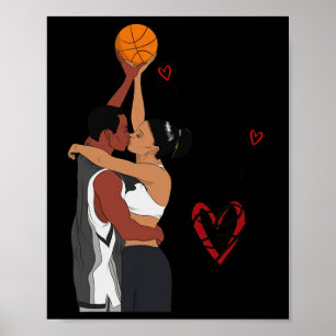 Par Svart Basket Jag Älskar Dig Dubbelt Eller Inge Poster