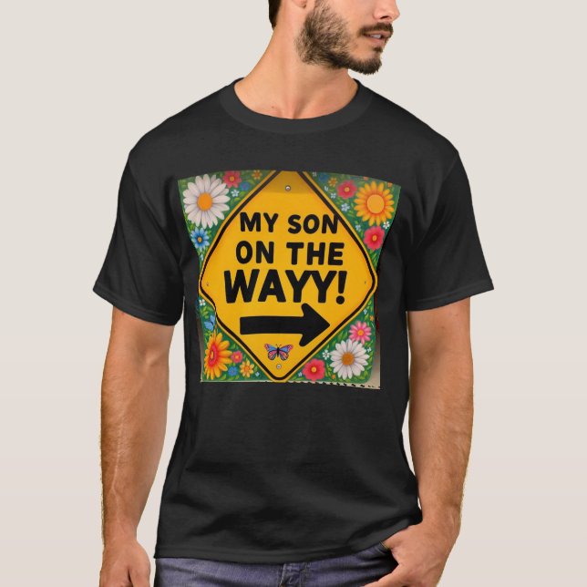 par t-shirts skriva ut med baby på gång (Framsida)