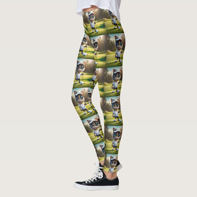 "Par-T-tid: Coola Cats Golf Swing!" Leggings (Vänster)