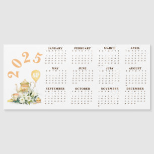 Par-Tea Gult Blommigt 2025-kalender