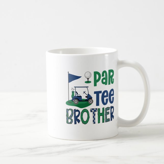 Par-tee Bror Golfälskare Födelsedagsfirande Familj Kaffemugg (Höger)