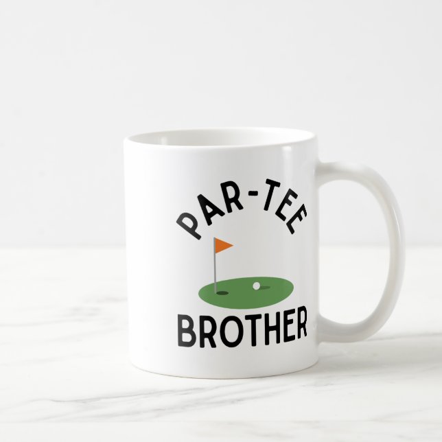 Par Tee Bror Rolig Golf Födelsedagsfest Familj M Kaffemugg (Höger)