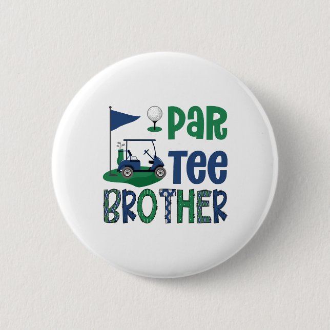 Par-tee Brother Golf Lover Birthday Party Family M Knapp (Framsida)