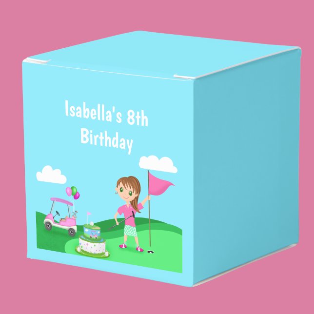 Par-Tee Chibi Girl Birthday Golf Party Presentaskar (Skapare uppladdad)