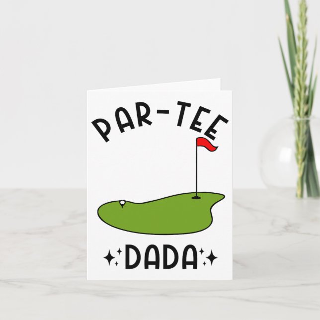 Par-tee Dada Golf Födelsedagsfest Pappa Kort (Framsida)