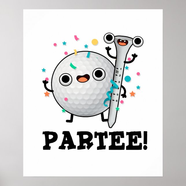 Par-Tee Funny Golf Pun Poster (Framsidan)