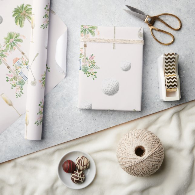 Par-Tee i Palm Springs | Golfbröllop / Möhippa Presentpapper (Hantverk)