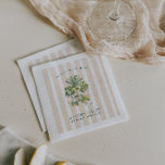Par-Tee i Palm Springs | Golfbröllopsgudinnefirand Pappersservett<br><div class="desc">Lägg till en chic finish på din Golf Bachelorette-firande med denna stiliga servett. Med neutrala cabana-ränder,  akvarellpalmer och golfbanedetaljer är denna design perfekt för drinkar,  aptitretare eller efterrätter. Personligad med brudens namn och evenemangsinformation,  koordinerar den vackert med ditt Par-Tee in Palm Springs-tema och gör firandet extra speciellt.</div>
