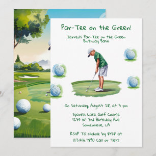 Par-Tee på Grönten Golf Boy Birthday Bash Inbjudningar