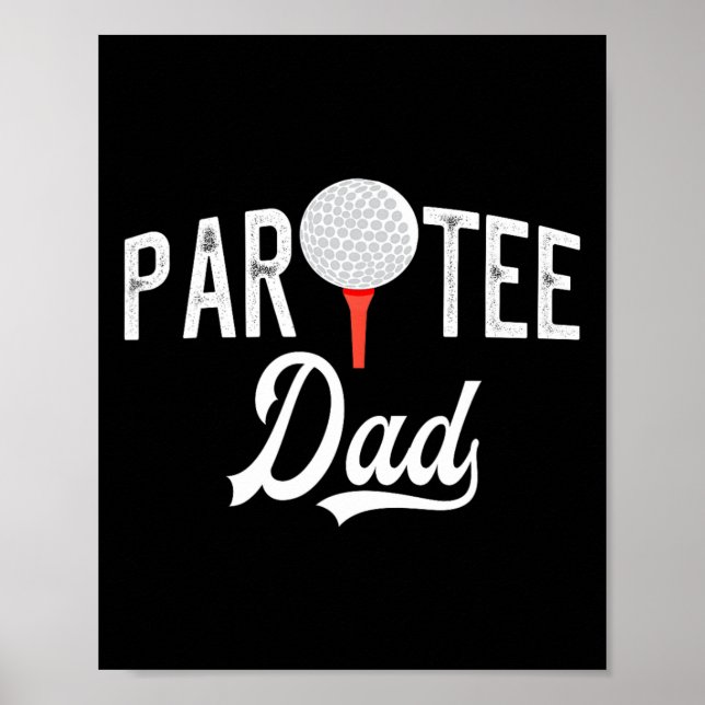 Par Tee Pappa Rolig Partee Golf Puns  Poster (Framsidan)