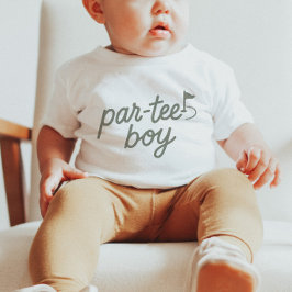 Par-tee Pojke Golf 1-årsdag Sage Grön T-Shirt
