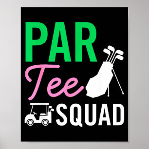 Par Tee Sällskap Rolig Födelsedagsfest Golfspelare Poster