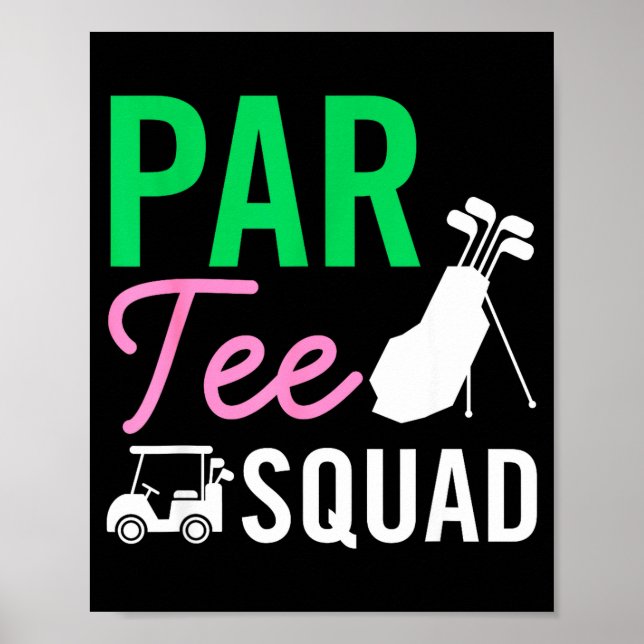 Par Tee Sällskap Rolig Födelsedagsfest Golfspelare Poster (Framsidan)