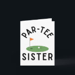 Par Tee Sister Funny Golf Födelsedagsfest Family M Kort<br><div class="desc">Para Tee Sister Funny Golf Födelsedagsfest Family Matching</div>