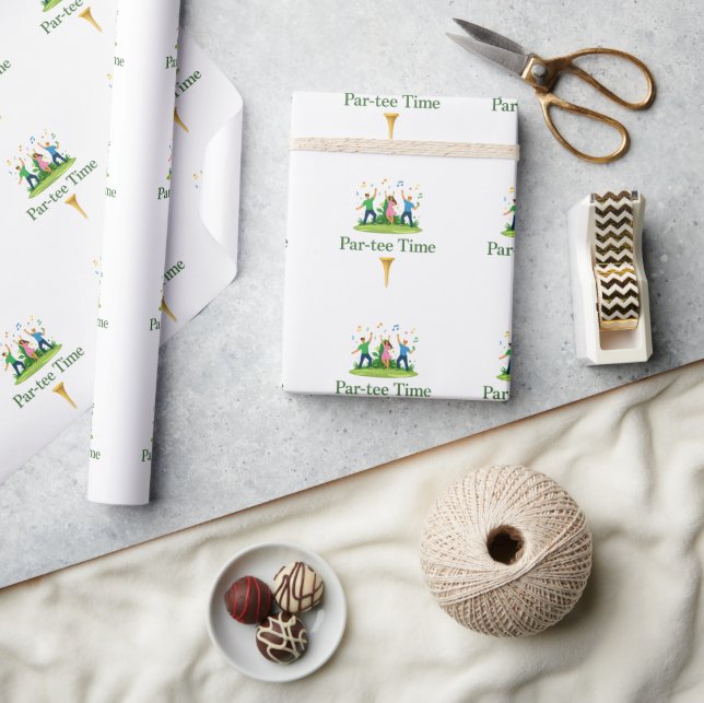 Par-tee Time Golf Presentpapper | Roligt Gåva (Hantverk)