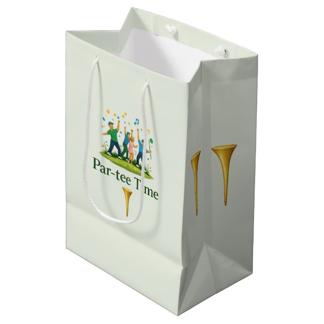 Par-tee Time Golf Presentväska | Roligt present fö (Framsidan Vinklad)