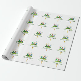 Par-tee Time Golf Wrapping Paper | Fun Gift Presentpapper