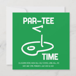 Par-Tee Time White Inbjudningar