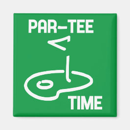 Par-Tee Time White Magnet