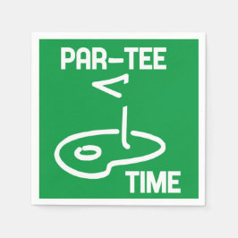 Par-Tee Time White Pappersservett