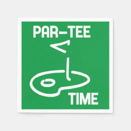 Par-Tee Time White Pappersservett