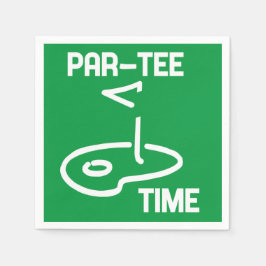 Par-Tee Time White Pappersservett