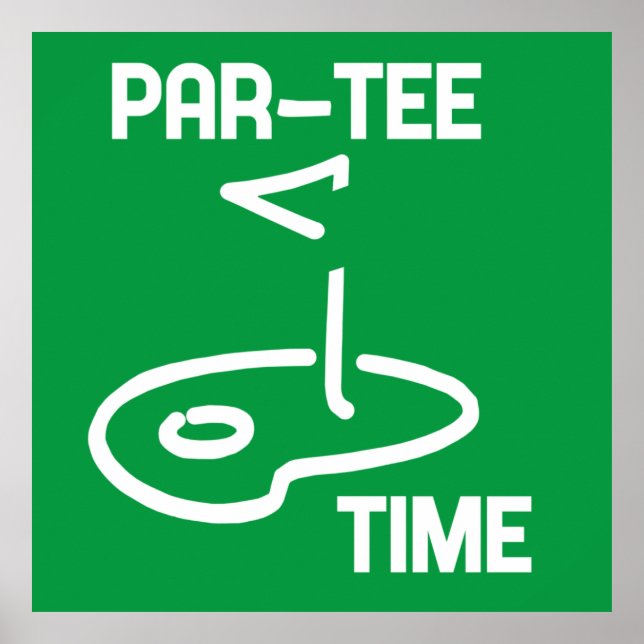 Par-Tee Time White Poster (Framsidan)