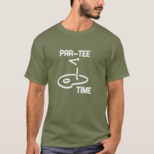 Par-Tee Time White T Shirt (Framsida)