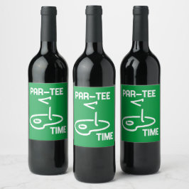 Par-Tee Time White Vinflaska Etikett