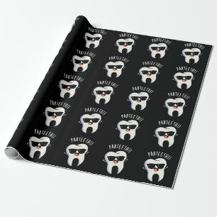 Par-teeth Roliga Tandläkarskämt Mörk Bakgrund Presentpapper