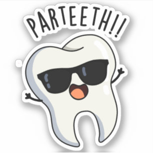 Par-teeth Roliga Tandläkarvitsar Klistermärken