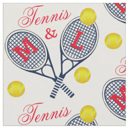 Par tennisracketar och Bollar Monogram Tyg