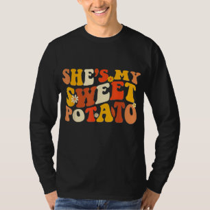 Par Thanksgiving Hon är min sötpotatis i Yam G T Shirt