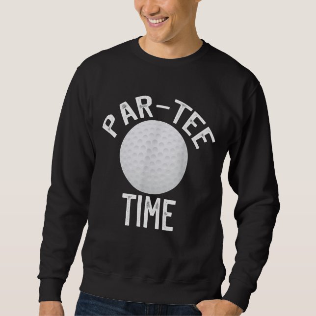 Par Time Funny Golf Lång Ärmad Tröja (Framsida)
