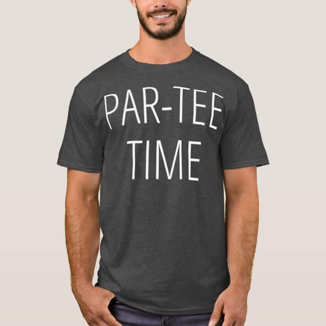PAR Time Party Fun Drinking Beer Golf Golfing T Shirt (Framsida)