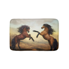 par vild hästar badrumsmatta