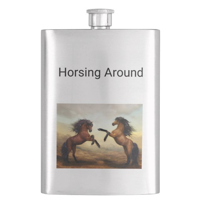 par vild hästar fickplunta (Framsidan)