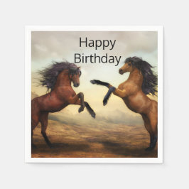 par vild hästar pappersservett