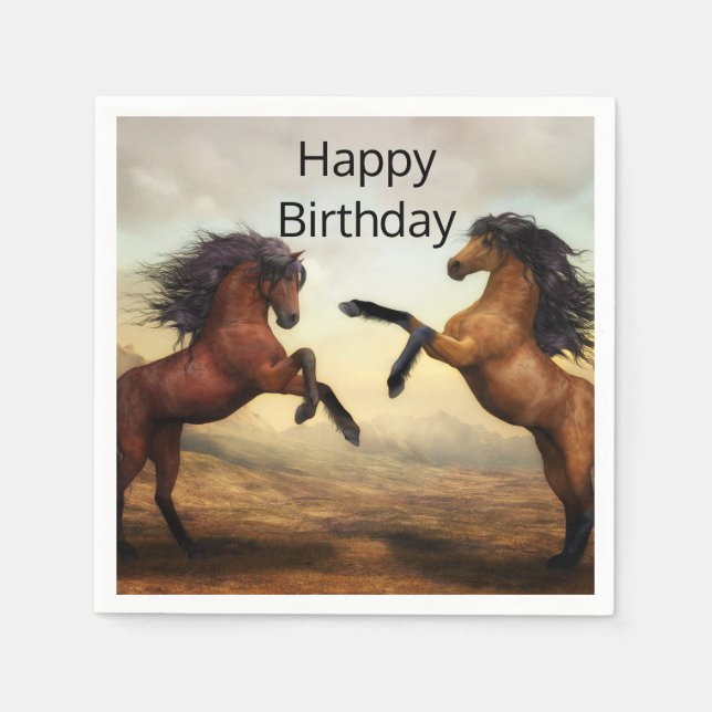 par vild hästar pappersservett (Framsidan)