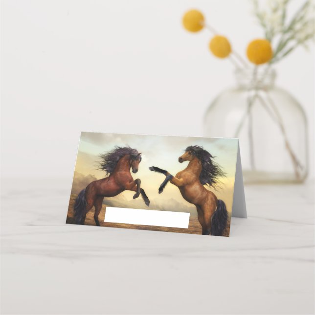 par vild hästar placeringskort (Framsida)